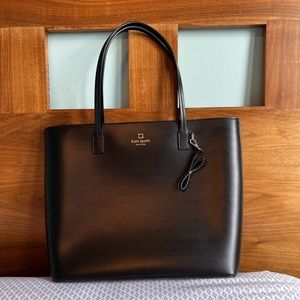 Kate Spade black leather tote